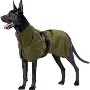 Dog Coat- Dog Winter Jacket with Reflective Thickened Warm Waterproof Windproof Pet Jacket for Large Medium Dogs - Dog Clothing Outdoor