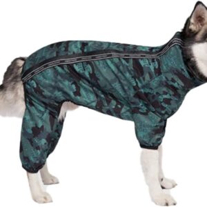 Canada Pooch Slush Suit Size 10 Green Camo Water-Resistant Dog Bodysuit