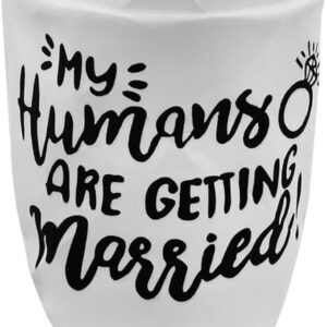 White My Humans are Getting Married Dog Wedding Engagement Bandana,Wedding Photo Photos, LMSHOWOWO Dog Bandana Wedding Engagement Announcement Gifts Pet Scarf Accessories for Dog Lovers, Bridal Shower