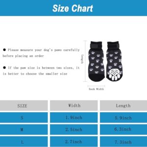 Dog Socks, Anti-Slip Pet Paw Protector with Straps, Traction Control for Indoor Hardwood Floors 3 Pairs Black (S) - Image 2