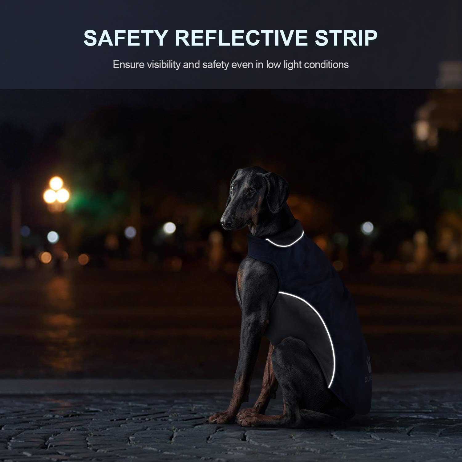 IREENUO Dog Raincoat, 100% Waterproof Dog Warm Jacket for Fall Winter, Rainproof Coat with Adjustable Velcro and Reflective Stripes for Medium Large Dogs (3XL, Blue) - Image 5