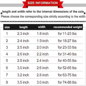 QUMY Dog Boots Waterproof Shoes for Dogs with Reflective Strips Rugged Anti-Slip Sole Black 4PCS (Size 7: 3.2"x2.8"(L*W), Black) - Image 3