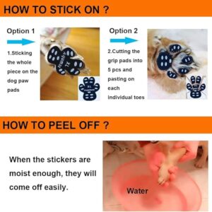 Aqumax Dog Anti Slip Paw Grips Traction Pads,Paw Protection with Stronger Adhesive, Non-Toxic,Multi-Use on Hardwood Floor or Injuries,12 sets-48 Pads XXXL Black - Image 3