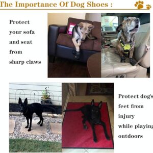 XSY&G Dog Boots,Waterproof Dog Shoes,Dog Booties with Reflective Rugged Anti-Slip Sole and Skid-Proof,Outdoor Dog Shoes for Medium to Large Dogs 4Pcs-Size7 - Image 6