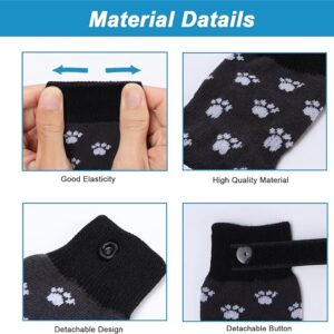 Dog Socks, Anti-Slip Pet Paw Protector with Straps, Traction Control for Indoor Hardwood Floors 3 Pairs Black (S) - Image 3