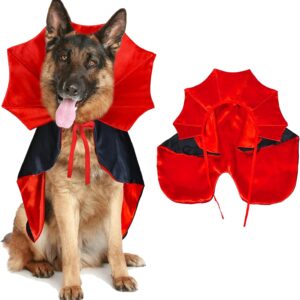 GOYOSWA Dog Halloween Costumes, Dog Vampire Cloak Costume Dog Devil Costume Dog Vampire Cloak Cape Halloween Costumes for Small Medium Large Dogs Pets (Dog Vampire Costume, Large)