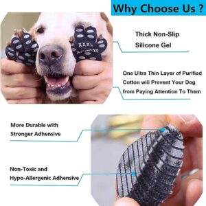 Aqumax Dog Anti Slip Paw Grips Traction Pads,Paw Protection with Stronger Adhesive, Non-Toxic,Multi-Use on Hardwood Floor or Injuries,12 sets-48 Pads XXXL Black - Image 2
