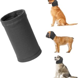 Dog Snood for Dog Neck and Ears Warmer,Pet Dog Earmuff for Comfort,Helps Calm for Pet Dog Hoodie,Provides Anti Anxiety Relief, Suitable for Wearing in Bathing Grooming,Reducing Noise (Grey, Medium)