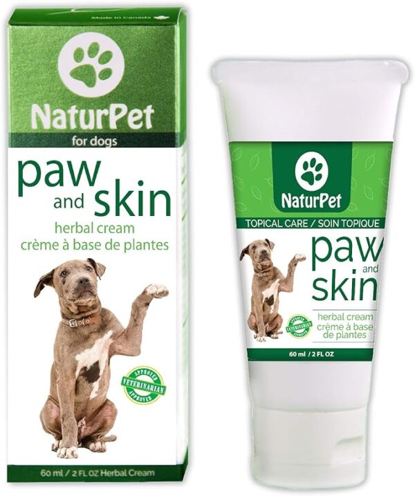 Naturpet Paw & Skin | 100% Natural Healing Cream for Dog Paws | 2 oz | For Cracked & Brittle Paws | Wound Care