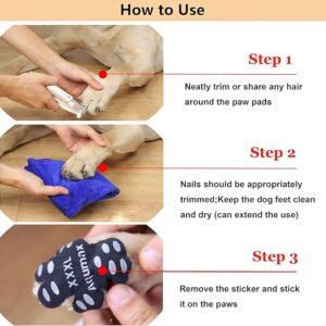 Aqumax Dog Anti Slip Paw Grips Traction Pads,Paw Protection with Stronger Adhesive, Non-Toxic,Multi-Use on Hardwood Floor or Injuries,12 sets-48 Pads XXXL Black - Image 4